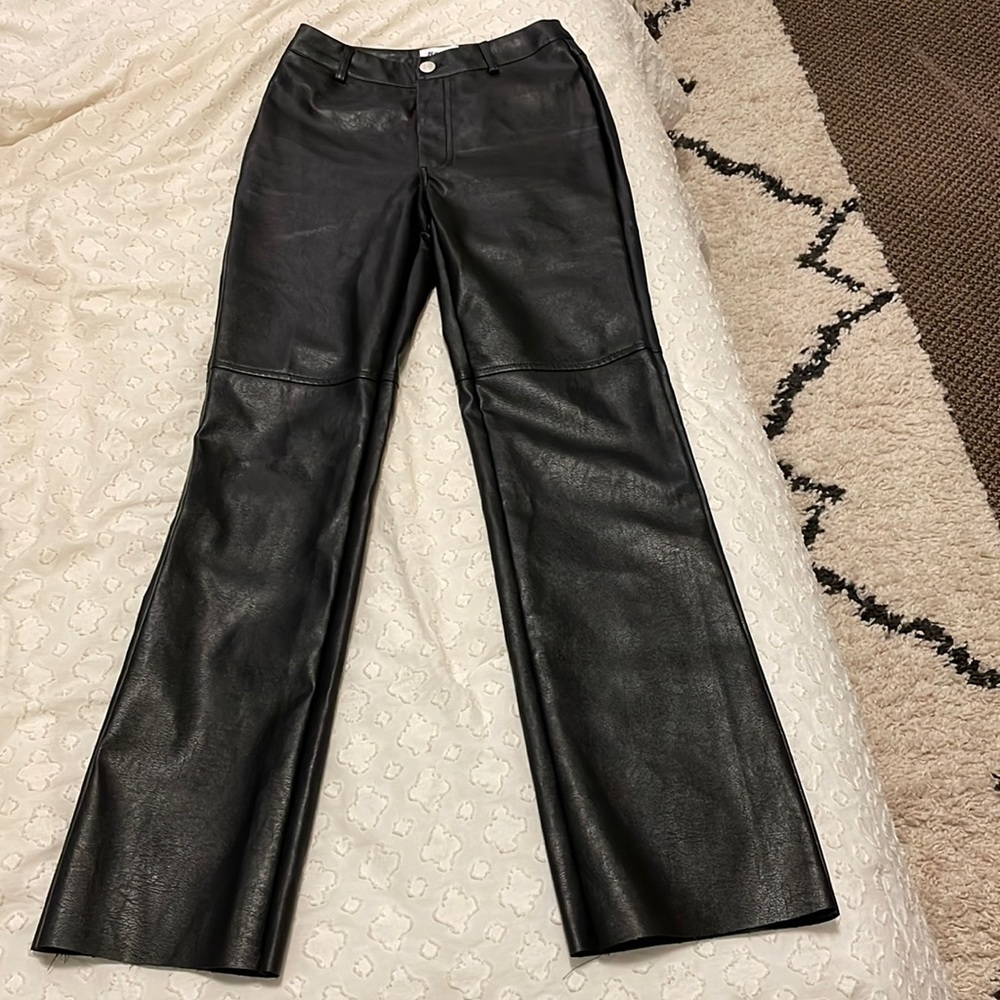 Princess Polly black leather pants